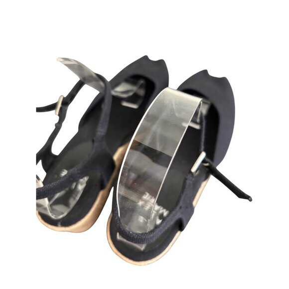 Alex Marie Black Espadrille Peep Toe Wedge Sandals With Adjustable Strap - Picture 5 of 11